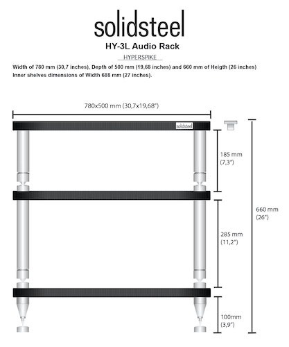SolidSteel Hyperspike HY-3L diagram, SolidSteel Hyperspike racks, Solidsteel Vancouver