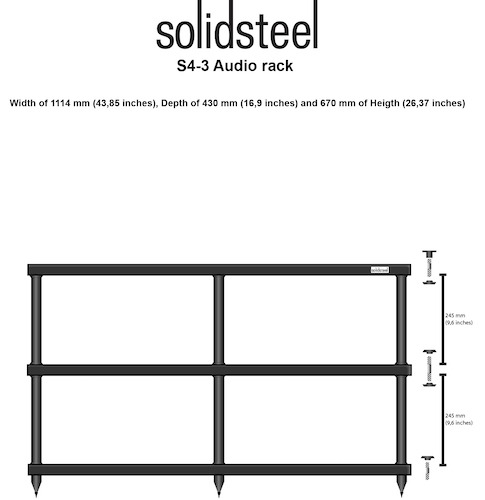 SolidSteel S4-3 diagram, SolidSteel S4 racks, Solidsteel Vancouver