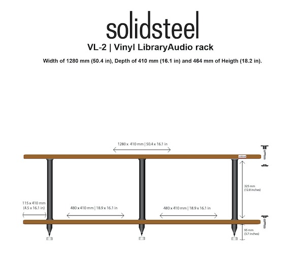 SolidSteel VL-2 diagram, SolidSteel VL racks, Solidsteel Vancouver