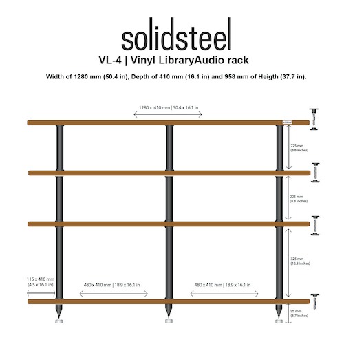 SolidSteel VL-4 diagram, SolidSteel VL racks, Solidsteel Vancouver