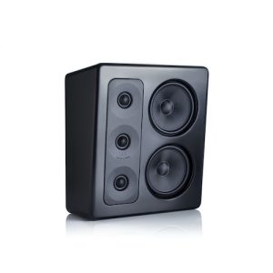 M&K 300 Series MP300 on wall THX Ultra2 on wall speaker black, M&K MP300 speakers, M&K Sound Vancouver, home theatre Vancouver, high-end audio Vancouver