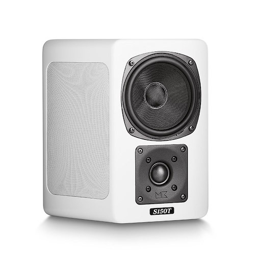 M&K Sound 150 Series, M&K S150T tripole surround speaker white angled, M&K Sound speakers Vancouver, home theatre vancouver, high-end audio vancouver