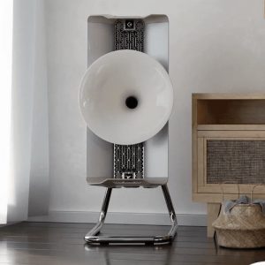 Avantgarde Colibri C2 horn speaker grey white, Colibri C18 subwoofer, Avantgarde Acoustic horn speakers Vancouver, Colibri C2 speaker Vancouver, Avantgarde Vancouver, high-end audio Vancouver, Sound Elite Home Theatres Vancouver