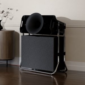 Avantgarde Colibri C2 horn speaker with C18 subwoofer black, Avantgarde Acoustic horn speakers Vancouver, Colibri C2 speaker Vancouver, Colibri C18 subwoofer Vancouver, Avantgarde Vancouver, high-end audio Vancouver, Sound Elite Home Theatres Vancouver